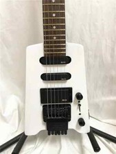 White Headless Electric Guitar for Easy Travel with Rosewood Fingerboard