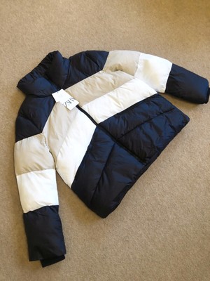 zara block color puffer jacket