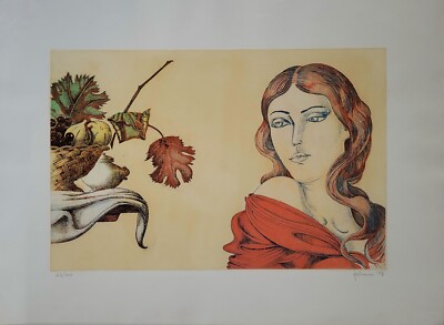 Walter Falconi  Da Caravaggio  Aquaforte 76x56cm - 1987