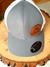 PACIFIC HEADWEAR Flexfit Tech 110 Gray  White Trucker Baseball Hat Cap OSFM New