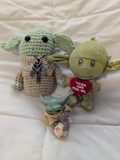 Star Wars Yoda Plush And Figure Three In Lot