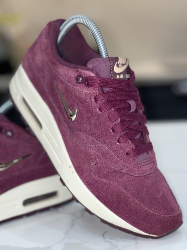 Nike Air Max 1 Premium SC Jewel Bordeaux Burgundy Suede Uk 4 Eur 37.5 AA0512-600 - Picture 3 of 16