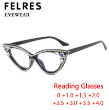 Fashion Cat Eye Anti Blue Light Reading Glasses For Women Presbyopic Glasses New