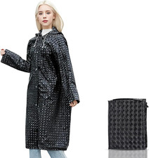 1 Pack Rain Ponchos for Adults Reusable, New Upgraded Thickened EVA Travel Rainc