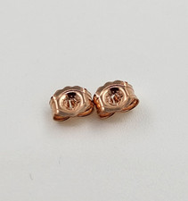 14K Rose Gold Filled 3.7mm x 5mm Earring Backs 2pcs Stud Posts
