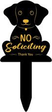 No Soliciting Sign for House Metal No Soliciting Yard Sign with Stake Outdoor Ya