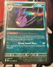 Pokémon TCG Crobat Holo Rare Card #051/086 ME04: Chaos Rising