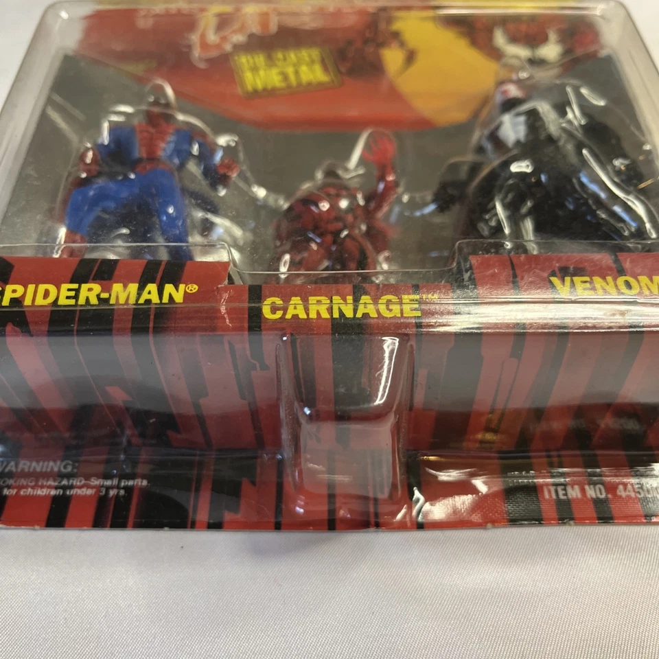 Juego de 3 figuras fundidas a presión Maximum Carnage 1994: Toy Biz 1994 nuevo en caja Foto 3 de 4