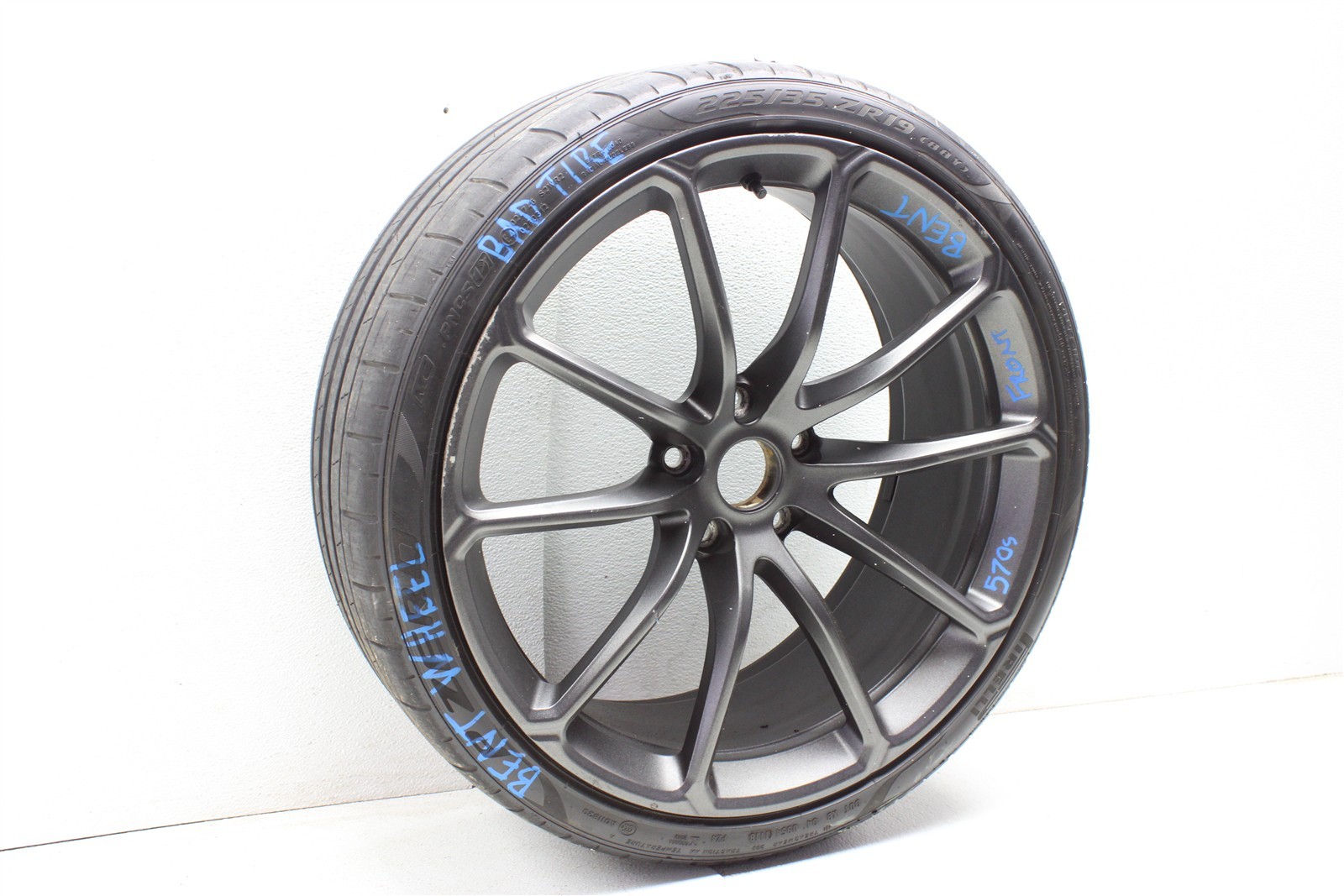 2018 McLaren 570s Front Wheel Rim Assembly BENT Factory OEM 18 