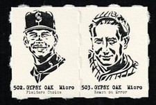 ALEX RODRIGUEZ - DAZZY VANCE Uncut 2-Card Panels VERY RARE Baseball MICRO Card