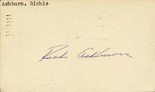 1957 Richie Ashburn Signed One (1) Cent Government Postal Card Phillies JSA
