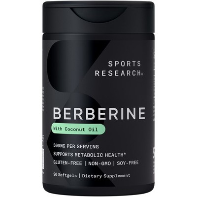 Berberine Coconut Oil Herbal Ayurvedic Metabolic Health Support 500mg 90 Softgel