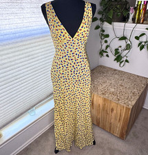 VRG GRL Women’s Floral V-Neck Sleeveless Strappy Maxi Dress Open Back Tie 10