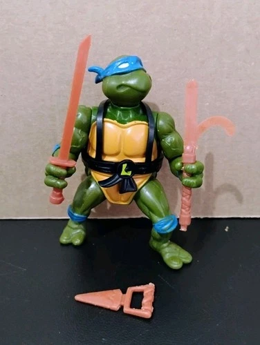 Vintage 1988 Leonardo TMNT Playmate Teenage Mutant Ninja Turtle Figure Hard Head