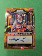 2021-22 Prizm Orange Cracked Ice Penmanship Corey Kispert Autograph #RP-CKI RC