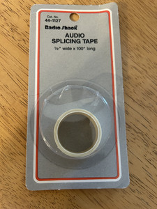 RADIO SHACK AUDIO SPLICING TAPE 1/2 INCHES WIDE SPOOL HAS TAPE ALREADY TAKEN BUT