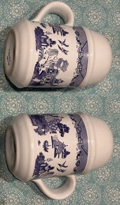 Blue Willow Pantry Collection Heritage Ceramic Salt Pepper Shakers LARGE