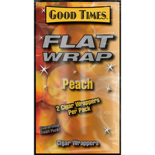 GOOD TIMES Flat Wrap Peach &ndash; 25 Packs &ndash; 2 Wraps Each