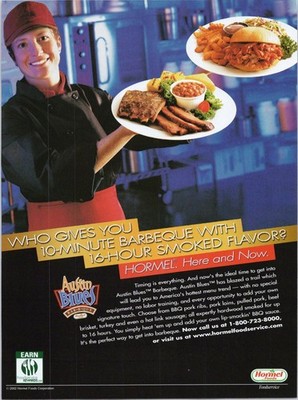 Hormel Austin Blues Bar-B-Que 2003 Original Print Ad Smoked Flavor