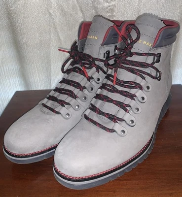 Cole Haan Hombre Talla 11 ZERØGRAND Impermeable Bota de Senderismo Gris/Rojo Estilo C35246 - Imagen 1 de 4