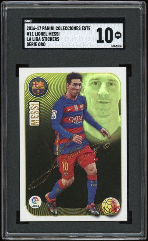 LIONEL MESSI 2016-17 Panini FC Barcelona Autografo SGC 10 #11 Auto Mint Low Pop