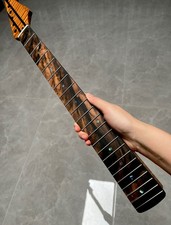 AAAAStainless 5piece Ebony 22Fret Roasting flame Maple Electric guitar Neck 12in