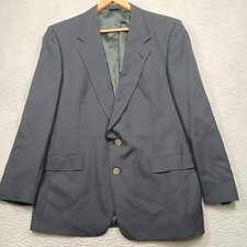Hart Schaffner Marx Micron 2000 Men's 46L Navy Blazer Fine Australian Wool