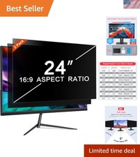 Compact 2-Pack 24" Monitor Privacy Screens - Anti-Glare  Eye Comfort Solutions