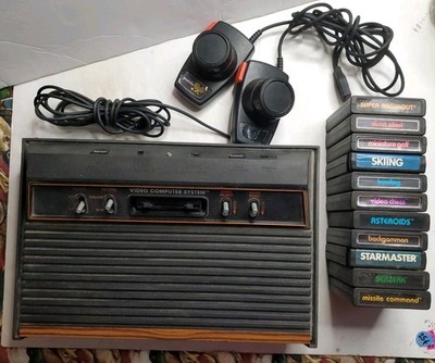 Atari CX-2600 A  Console ~No Power Cord~ 11 Games & Paddles Included. 
