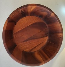 beautiful wooden bowl 12 inches wide excellent condition