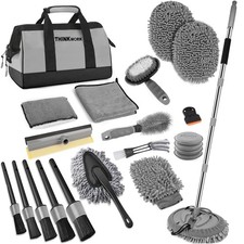 Car Wash Brush Kit Long Handle Extendable Professional Set Bubble Microfiber