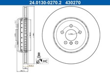 2x ATE Bremsscheibe 24.0130-0270.2 für BMW 5er G30 F90 Touring G31 X3 G01 F97 X6