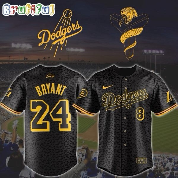 Kobe Bryant Dodgers Jersey Black Mamba Lakers Night #8 #24 M