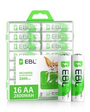 EBL 16 Pack 2800mAh AA Rechargeable Batteries High Capacity 1.2V NIMH AA 1.51 per battery
