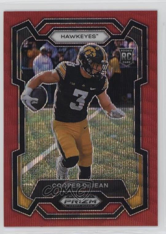 2024 Panini Prizm Draft Picks Ruby Wave Prizm Cooper DeJean #113 Rookie RC