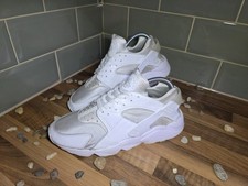 Nike Air Huarache Triple White Trainers UK 8 Mens Womens Good Condition No Box