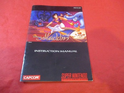 Aladdin Super Nintendo SNES Instruction Manual Booklet ONLY Alladin Alladdin #a