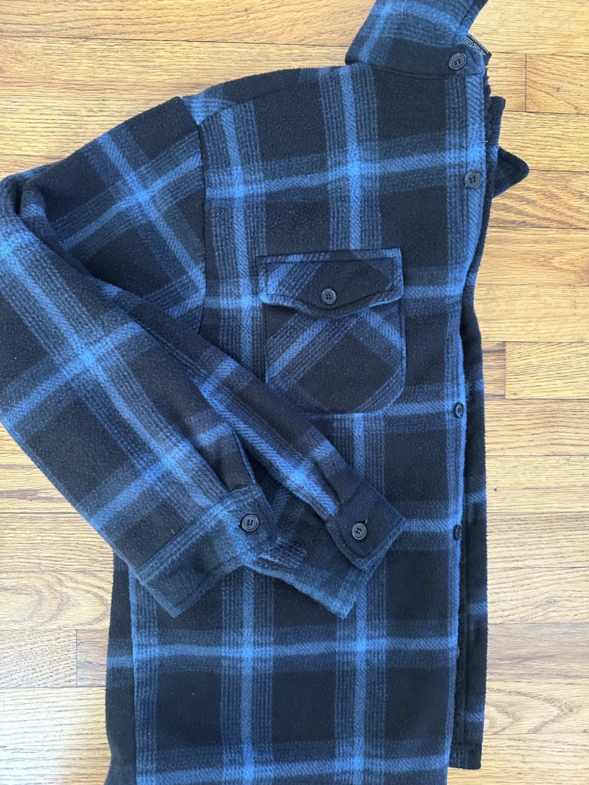 Men's Shearling Fleece Lined Plaid Button Up Shirt Jacket Cold Weather Flannel thumbnail 2