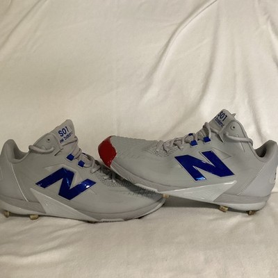 Ohtani New Balance S01 Mens Baseball Cleats Grey Blue Metal Spikes