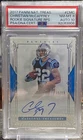 2017 National Treasures Christian McCaffrey Rookie Auto /99 PSA 8/10