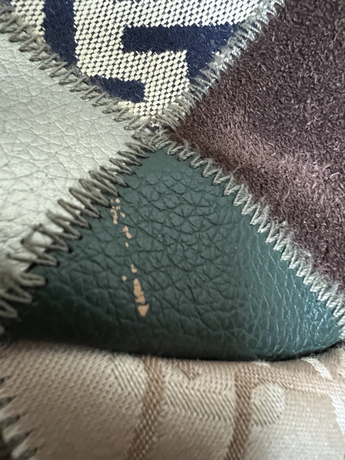 Tignanello Leather Suede Patchwork Shoulder Bag C… - image 10