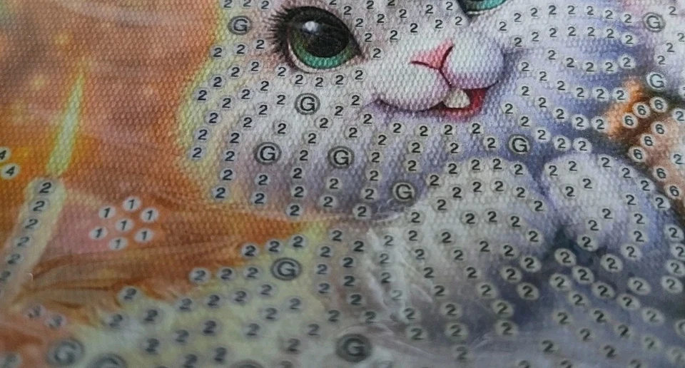 Diamond Painting 5D DIY PARTIAL 30x30cm 🐝 CUTE BUNNIES 55 🐝 Free Post - Imagem 2 de 2