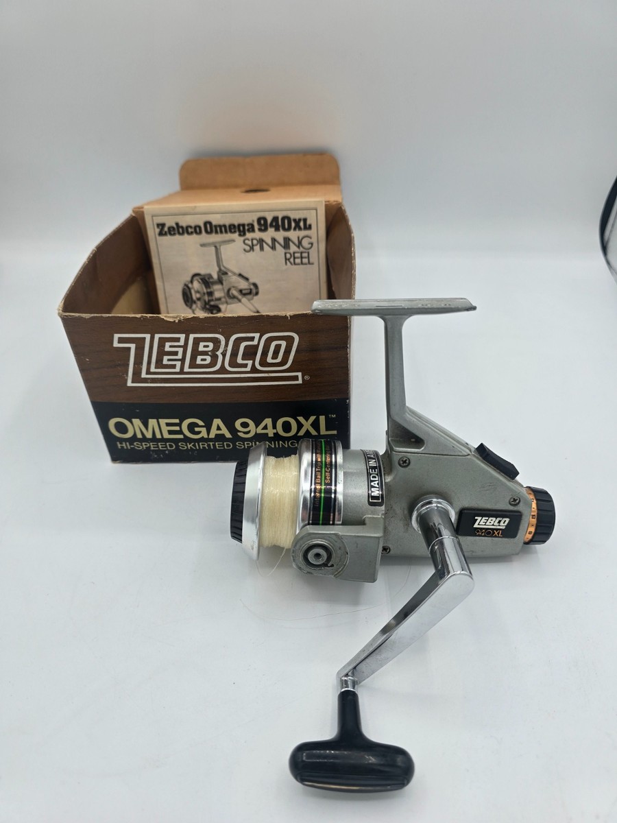 オケぺ Vintage Zebco Omega 940XL Skirted-Spinning Fishing Reel USA