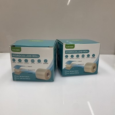 2Pack Hydrocolloid Bandages for Wound Care - Large Waterproof 2in x 16ft