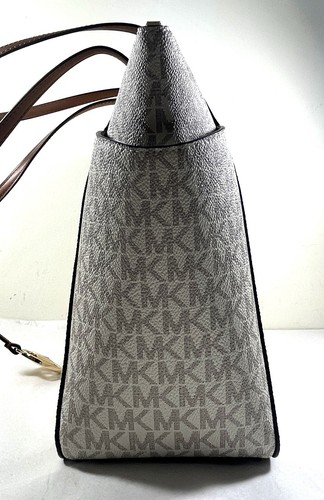 Michael Kors Marilyn Medium Top Zip Vanilla MK Signature Shoulder Tote - Picture 6 of 16