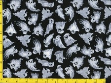Spooky Ghosts Halloween Quilting Sewing Fabric by Yard 883
