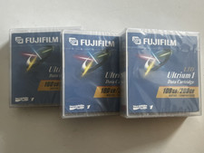 Lot of 3 Cartridges SEALED Fujifilm LTO Ultrium 1 100GB/200GB Data Cartridge NEW