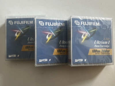 NEW SEALED Fujifilm LTO Ultrium 1 100GB/200GB Data Cartridge Lot of 3