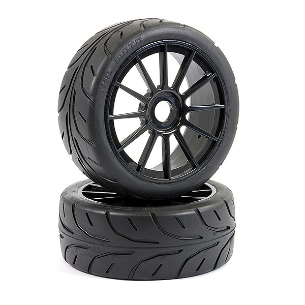 Fastrax 1:8 Arrow Tread Mounted On 12-Spoke Black (Pr)