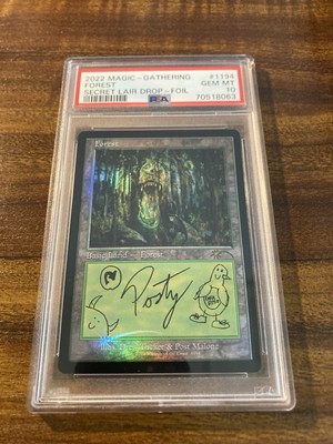 MTG✨FOREST Retro Frame FOIL✨SLD - POST MALONE : The Lands PSA 10